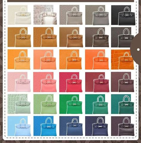 top hermes birkin colors|Hermes Birkin color chart.